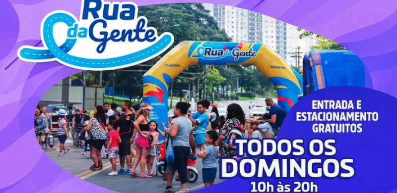 Rua da Gente movimenta Diadema com lazer, cultura e diversão aos domingos