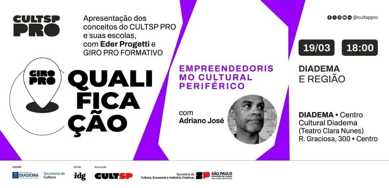 Diadema recebe Giro Pro Formativo do CULTSP PRO com foco em empreendedorismo cultural