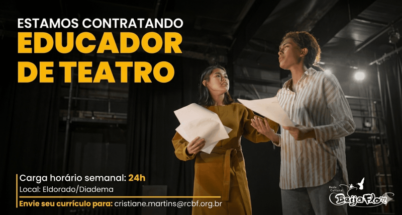 Vaga para educador de teatro em Diadema: oportunidade na área cultural